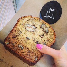 Gluten-free banana bread from Two Hands Cafe